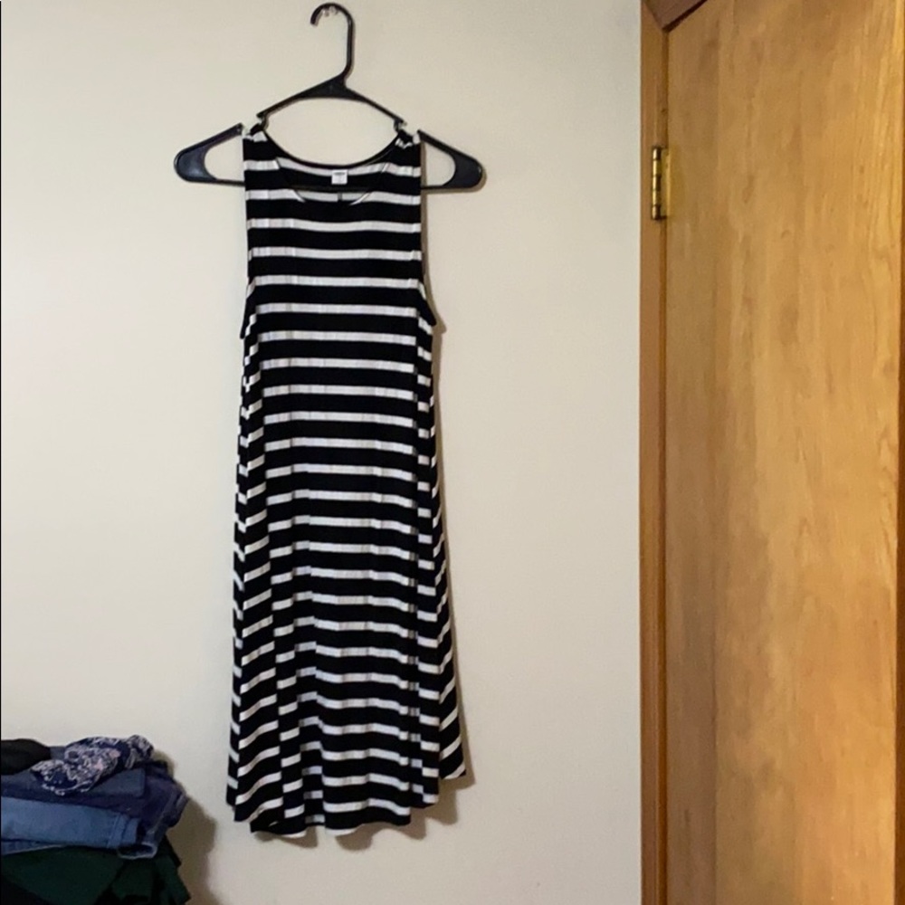 This black and white striped dress.